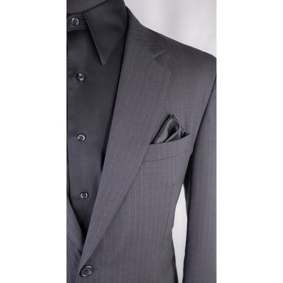 Jos A Bank 2-Pc Stripped Gray Suit Jacket Blazer Jacket Size 41R/S Pants 34X31 - Picture 4 of 16